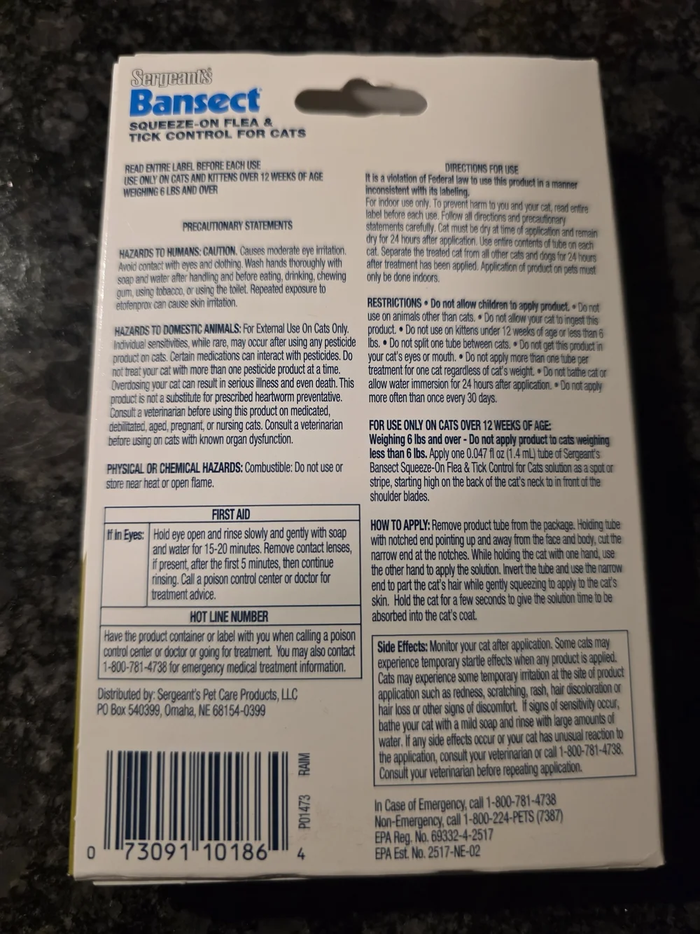 6 MONTH SUPPLY Flea & Tick Treatment for Cats
